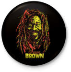 printfashion Dennis Brown - Reggae - Kitűző, hűtőmágnes - Fekete (7660450)