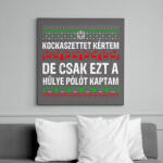 printfashion Karácsonyi póló - Vászonkép - Sötétszürke (6684829)