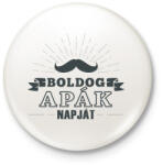 printfashion Apák napja - Kitűző, hűtőmágnes - Fehér (3088931)