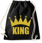 printfashion KING - Sportzsák, Tornazsák - Fekete (541251)