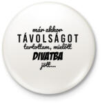 printfashion Távolságtartás - Kitűző, hűtőmágnes - Fehér (3090275)