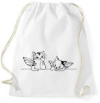 printfashion Macska-angyalok - Sportzsák, Tornazsák - Fehér (10284483)