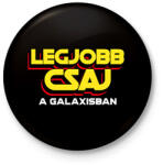 printfashion LEGJOBB CSAJ A GALAXISBAN - Kitűző, hűtőmágnes - Fekete (11564405)