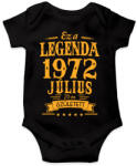 printfashion Ez a legenda 1972 július 24-én született - Baba Body - Fekete (7422653)