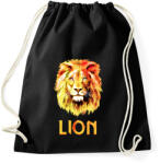 printfashion LION FACE - Sportzsák, Tornazsák - Fekete (15520490)