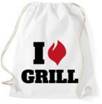 printfashion I love grill - Sportzsák, Tornazsák - Fehér (13686698)