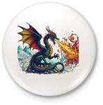 printfashion Sárkány - Kitűző, hűtőmágnes - Fehér (15184340)