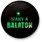 printfashion irány a balaton - Kitűző, hűtőmágnes - Fekete (7451469)