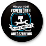 printfashion Legjobbak lesznek autószerelők - Kitűző, hűtőmágnes - Fekete (3099673)