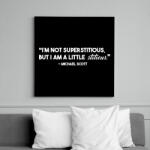 printfashion I'm not superstitious - WHITE - Vászonkép - Fekete (7502930)