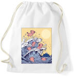 printfashion Axolotl hullám - Sportzsák, Tornazsák - Fehér (11737892)