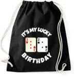 printfashion 32 POKER SZÜLINAP - Sportzsák, Tornazsák - Fekete (9786179)