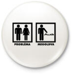 printfashion Audi Probléma Megoldva - Kitűző, hűtőmágnes - Fehér (3081118)