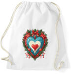 printfashion Karácsonyi szív - Sportzsák, Tornazsák - Fehér (15143420)