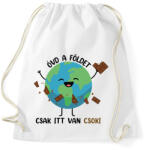 printfashion Óvd a Földet - csak itt van csoki - Sportzsák, Tornazsák - Fehér (7325357)