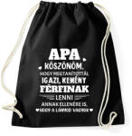 printfashion Köszönöm apa - fehér - Sportzsák, Tornazsák - Fekete (16163725)