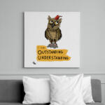 printfashion Owl Outstanding - Vászonkép - Fehér (6628668)