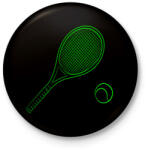 printfashion Tennis - Kitűző, hűtőmágnes - Fekete (3103271)