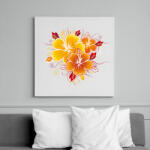 printfashion Hibiscus - Vászonkép - Fehér (6625589)