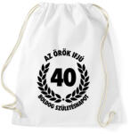 printfashion Örök ifjú - 40 - Sportzsák, Tornazsák - Fehér (2796857)