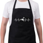 printfashion Foci pulzus - Kötény - Fekete (4927919)