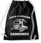printfashion Anya a legjobb kamionos - Sportzsák, Tornazsák - Fekete (5032160)