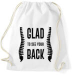 printfashion Glad to see your back - Sportzsák, Tornazsák - Fehér (12610017)