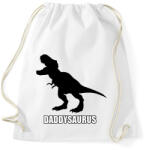 printfashion T-rex család - Daddysaurus - Sportzsák, Tornazsák - Fehér (13852905)