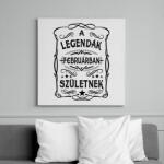 printfashion A legendák februárban születnek - Vászonkép - Fehér (7412871)