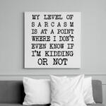printfashion My level of sarcasm - black - Vászonkép - Fehér (7048124)