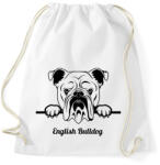 printfashion English Bulldog - Sportzsák, Tornazsák - Fehér (5115342)