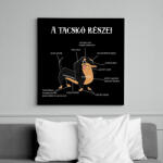 printfashion A tacskó részei - Vászonkép - Fekete (14384279)
