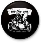 printfashion Irány a tenger! - Kitűző, hűtőmágnes - Fekete (3092655)