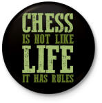 printfashion It has rules - Chess - Kitűző, hűtőmágnes - Fekete (7456431)