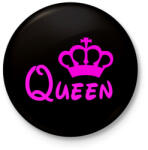 printfashion Queen - Kitűző, hűtőmágnes - Fekete (3094640)