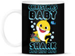 printfashion Christmas Baby Shark - Bögre - Fekete (3991070)