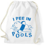 printfashion I pee in pools - Sportzsák, Tornazsák - Fehér (13555458)