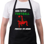printfashion BORN TO PLAY FOOTBALL - Kötény - Fekete (4932724)