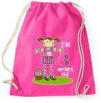 printfashion 3 years old" for girl - Sportzsák, Tornazsák - Fukszia (13454972)