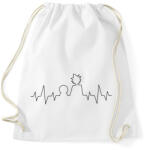 printfashion Rick és Morty heartbeat fekete - Sportzsák, Tornazsák - Fehér (5235284)