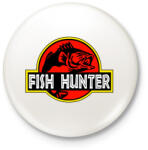 printfashion Fish Hunter - Kitűző, hűtőmágnes - Fehér (4272299)