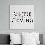 printfashion Coffee is Coming - Vászonkép - Fehér (6626586)