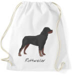 printfashion Rottweiler kutya - Sportzsák, Tornazsák - Fehér (1035015)