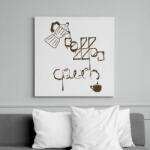 printfashion CoffeeQueenBrown - Vászonkép - Fehér (6638742)