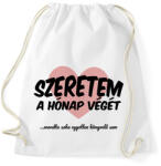 printfashion Szeretem a hónap végét - Sportzsák, Tornazsák - Fehér (12564082)