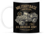 printfashion Amerikai katonai jeep - Bögre - Fekete (797769)