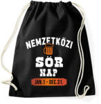 printfashion Nemzetközi sörnap - Fehér - Sportzsák, Tornazsák - Fekete (1580585)