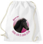 printfashion Lovas szív - Izlandi póni - Sportzsák, Tornazsák - Fehér (7193430)