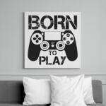 printfashion Born to play - Vászonkép - Fehér (6637937)