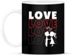 printfashion Love felirat - Bögre - Fekete (13963874)